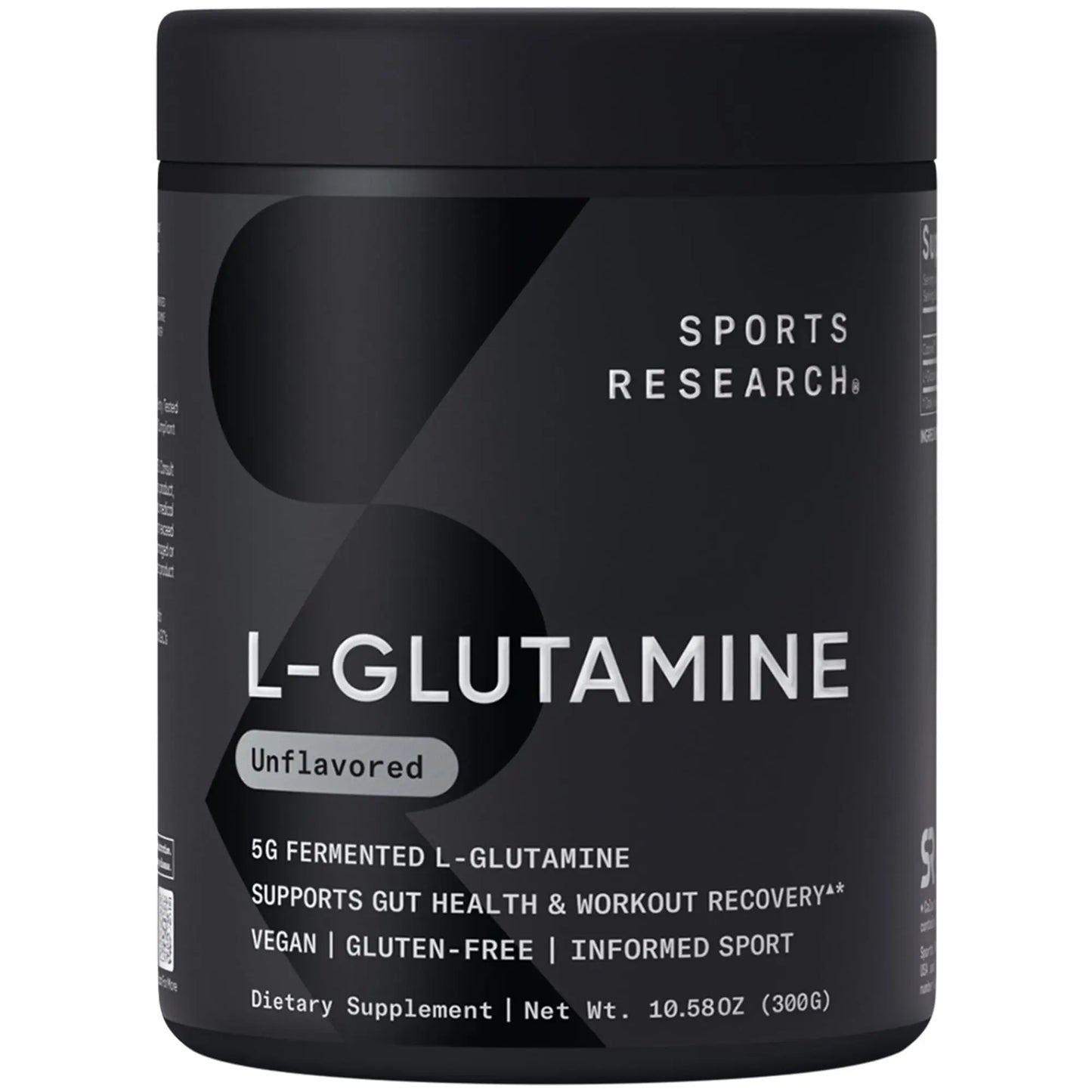 Sports Research L-Glutamine - Workout Recovery, Immune Health & Gut Health Support - 5 G Per Serving - 10.58 Oz Sports Research