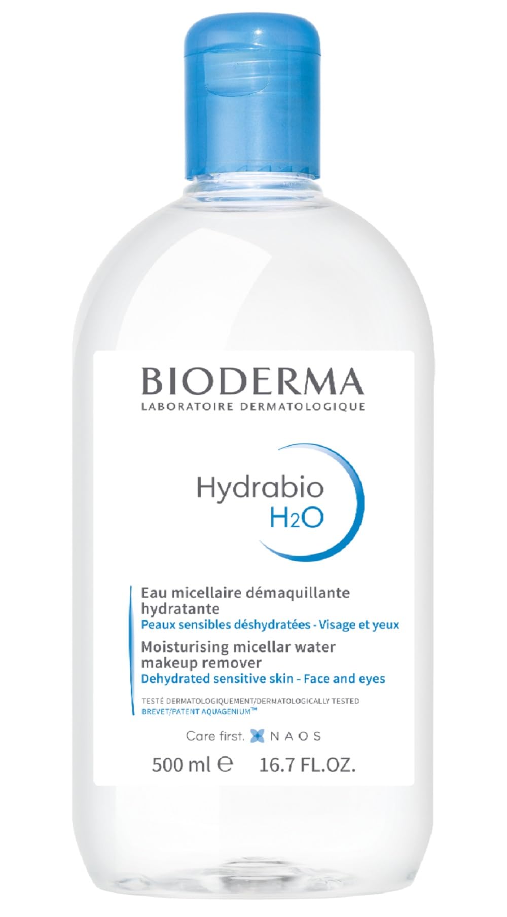 Bioderma - Hydrabio H2O - Micellar Water - Cleansing and Make-Up Removing - for Dehydrated Sensitive Skin , 16.91 Fl Oz (Pack of 1) Bioderma