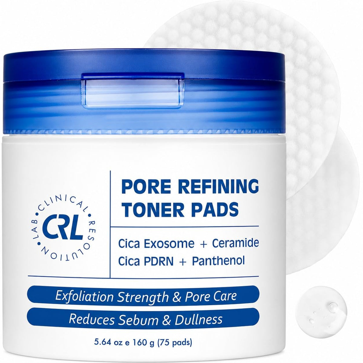 Clinical Resolution Exfoliating Pore Refining Toner Pads for Face, 75 Count Clinical Resolution