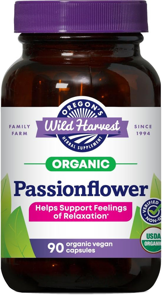 Oregon's Wild Harvest Passion Flower Organic Vegan Capsules, 90 Count Gsupps Australia
