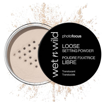 wet n wild Photo Focus Loose Baking Setting Powder, Highlighter Makeup, Fair to Medium & Tan Skin Tones - Translucent wet n wild