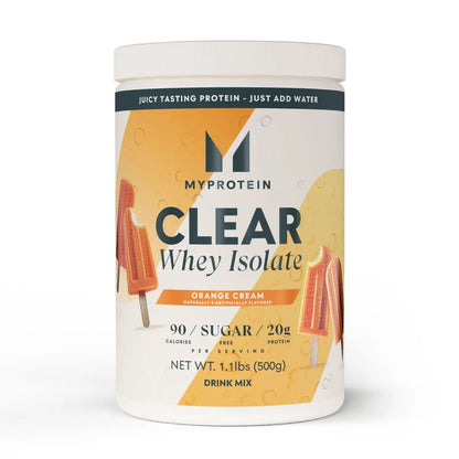 Myprotein Clear Whey Isolate Protein Powder, 20 Servings (1.1lbs) Orange Cream, 20g Protein per Serving, Naturally Flavored Drink Mix, Daily Protein Intake for Superior Performance Myprotein