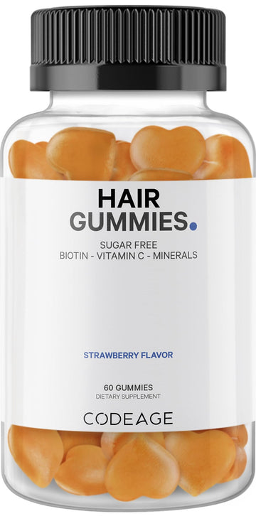 Codeage Hair Gummies, Biotin 5000 mcg, Sugar Free Growth Gummy Vitamins A, C, B6, B12, D3, Zinc, Inositol Supplement Codeage buy australia supplements