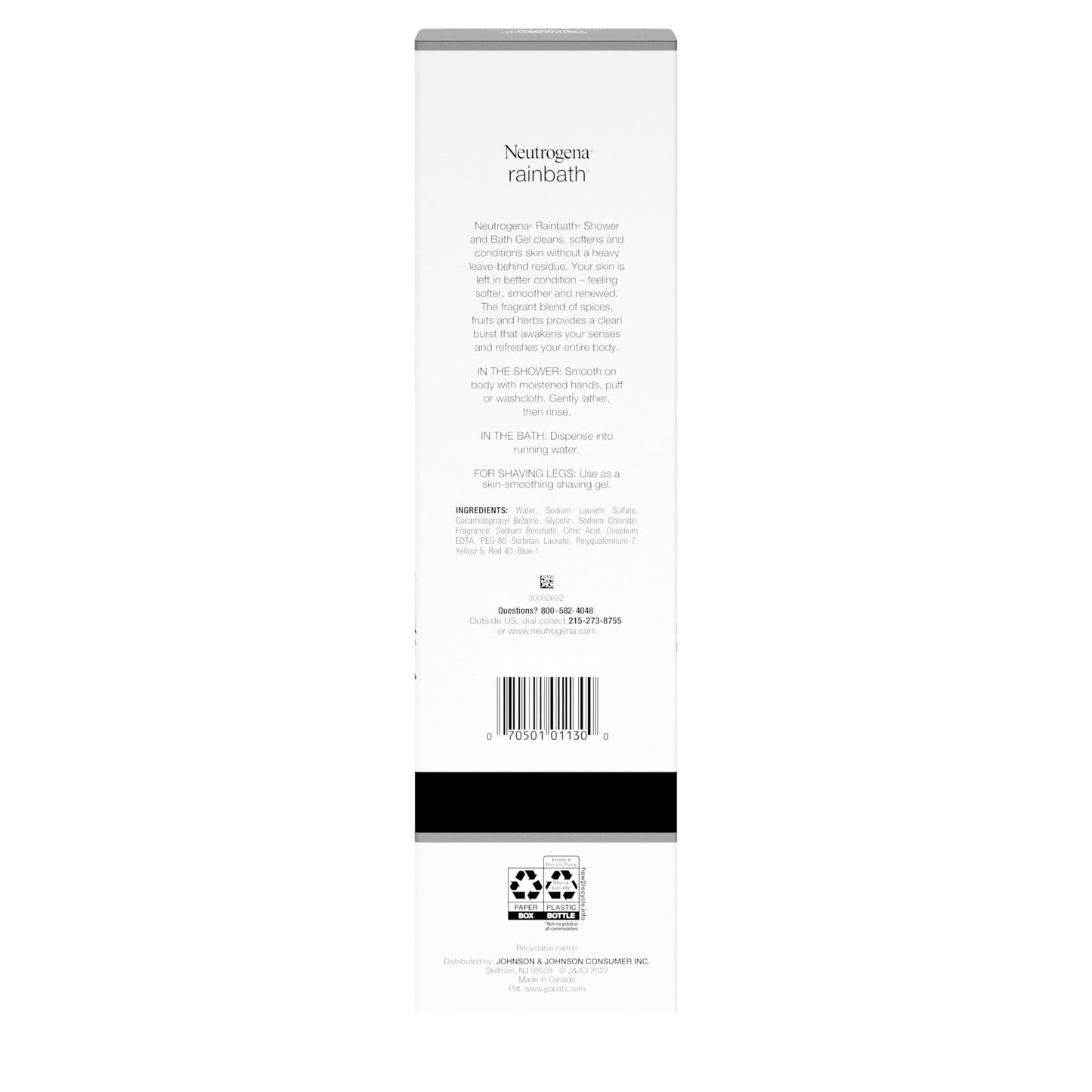 Neutrogena Rainbath Cleansing Shower & Bath Gel, Daily Moisturizing Body Wash Cleanser Neutrogena