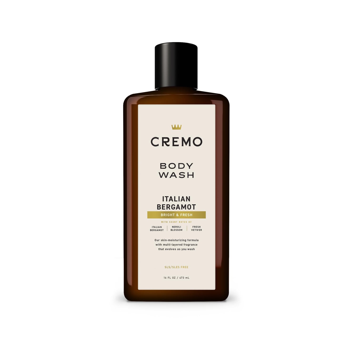 Cremo Body Wash for Men, Rich-Lathering Italian Bergamot, 16 Fl Oz Cremo
