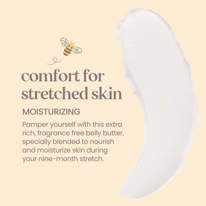 Burt's Bees Mama Belly Butter Stretch Mark Cream for Pregnancy Massages Body & Reduces Scar Appearance, Prenatal & Postnatal Tummy Skin Care Burt's Bees