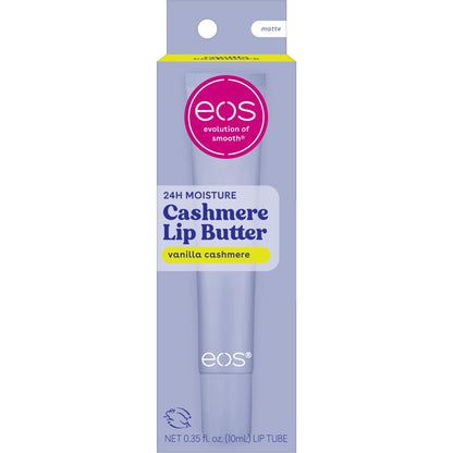 eos Vanilla Cashmere Plumping Peptides & Shea Butter Lip Butter, 0.35 oz eos