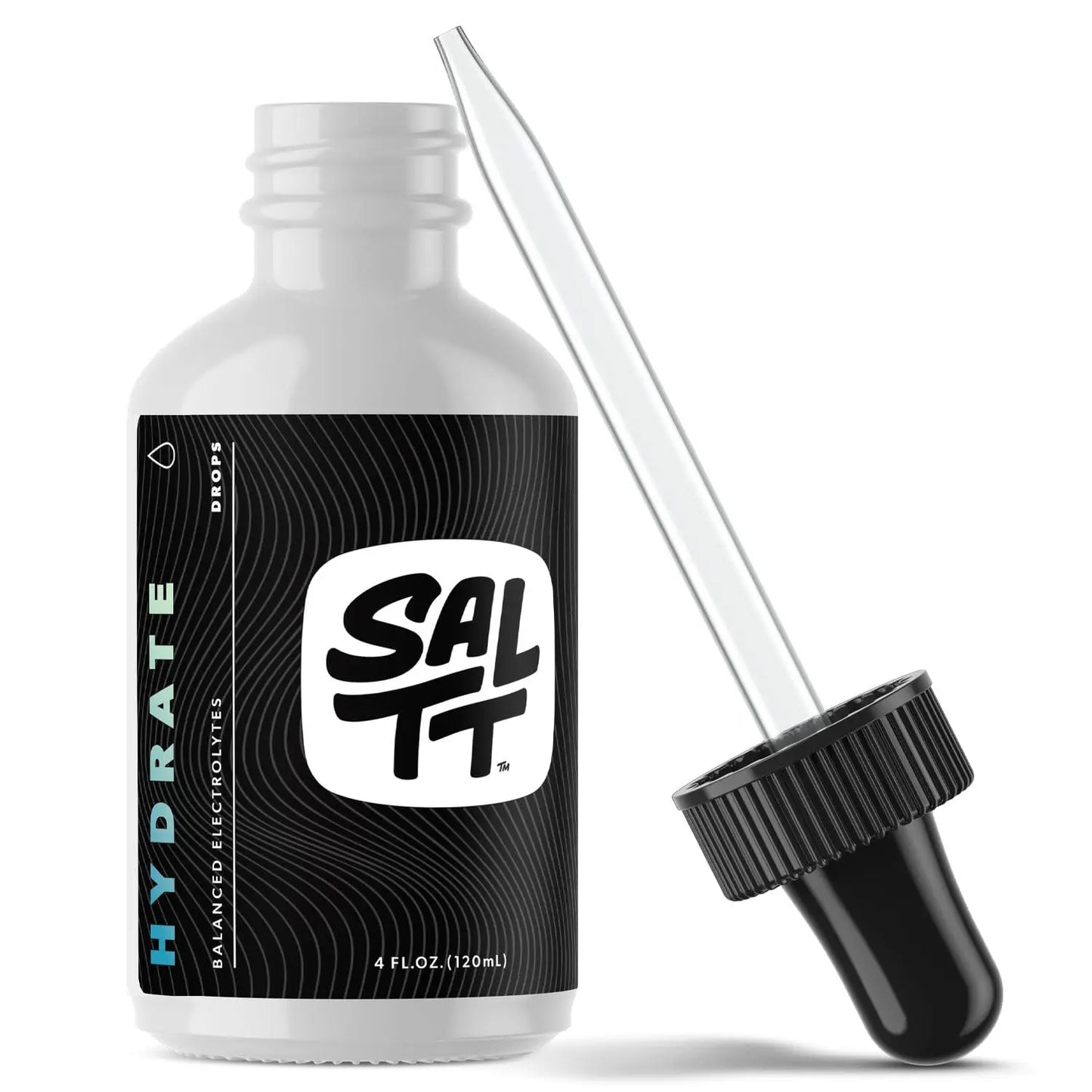 SALTT - Hydrate (4 oz) - Electrolytes Drops - Energy Boost - Sodium, Potassium, Magnesium, Zinc, Copper - Unflavored - Ultra Low Carb - Zero Sugar, Vegan, Keto Chow