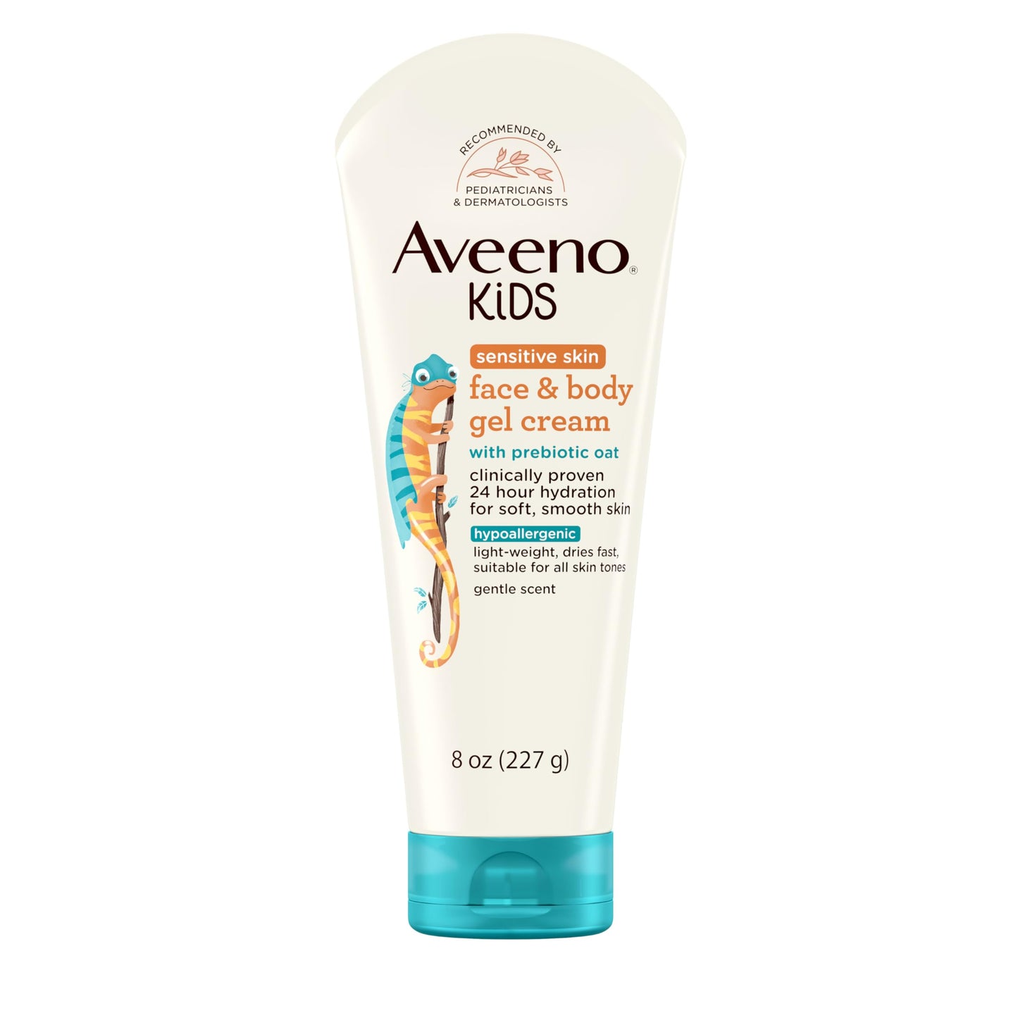 Aveeno Sensitive Skin Face & Body Gel Cream for Kids with Prebiotic Oat, Clinically Proven 24 Hour Hydration for Soft Skin Aveeno Baby