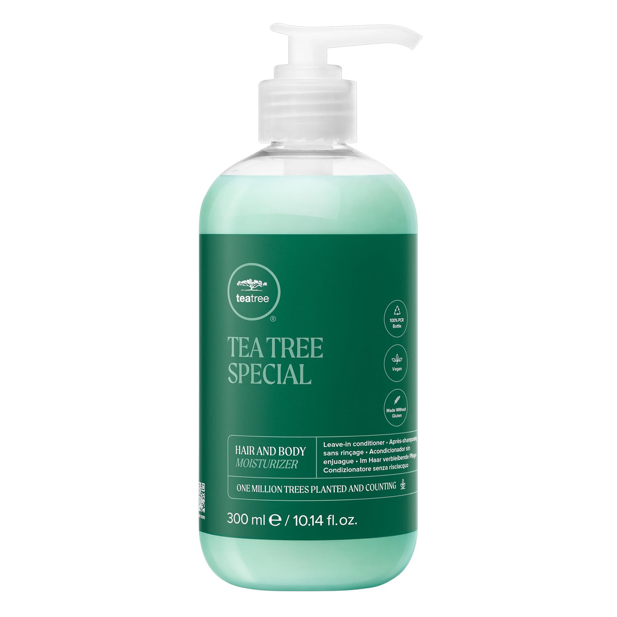 Tea Tree Hair and Body Moisturizer Leave-In Conditioner, Body Lotion, After-Shave Cream, For All Hair + Skin Types, 10.14 fl. oz. Tea Tree