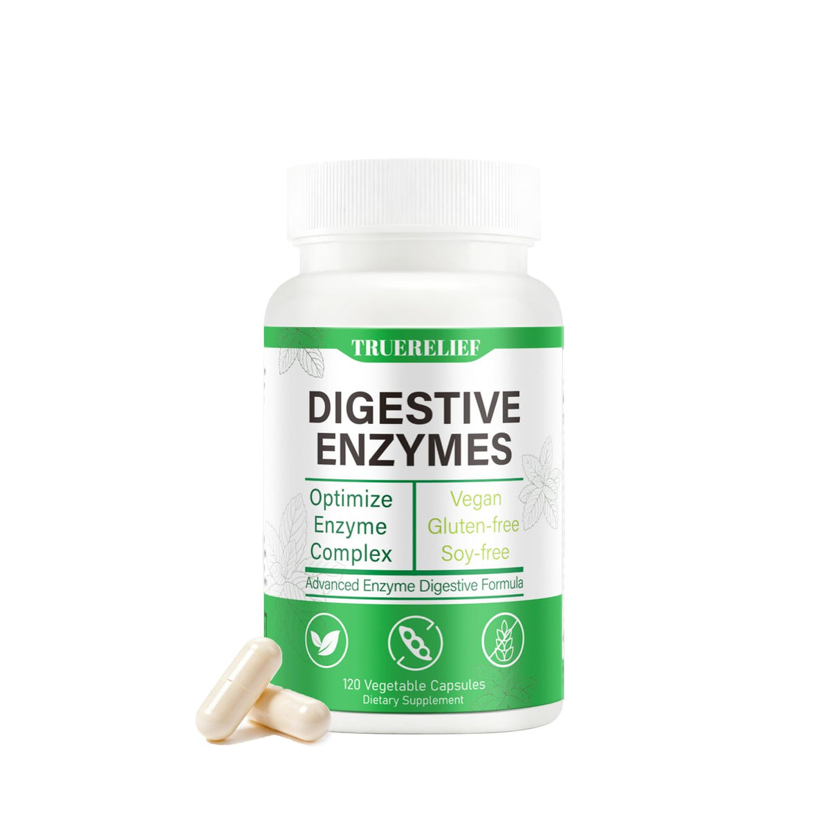 Complete Digestive Enzymes Supplement for Gut Health & Bloating Relief - Enhanced with Lipase Amylase Bromelain for Protein Carb ZYGCDZ