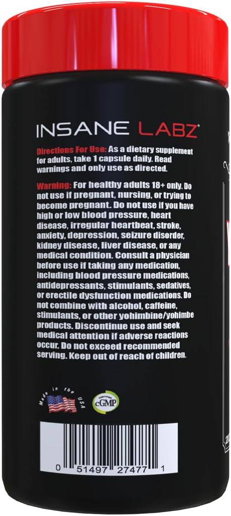 Insane Labz Yohimbine HCl 2.5mg, 120 Capsules