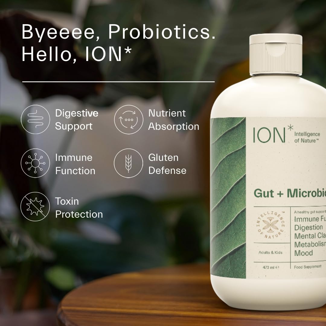 ION* Intelligence of Nature Gut Support Liquid Supplement - Gut & Digestive Health Liquid Drops, Cleanse & Detox with Humic Extract ION* Intelligence of Nature