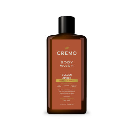 Cremo Body Wash for Men, Rich-Lathering Golden Amber, 16 Fl Oz Cremo