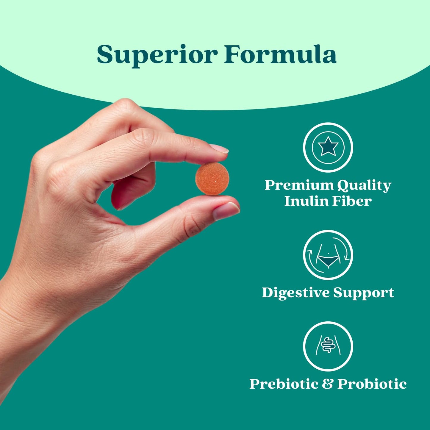 BeLive Synbiotics - Probiotic & Prebiotic Fiber Gummies – High Strength Inulin (3g), Dietary Fiber Supplement, Digestive Support for Kids & Adults - Strawberry, Orange, BeLive