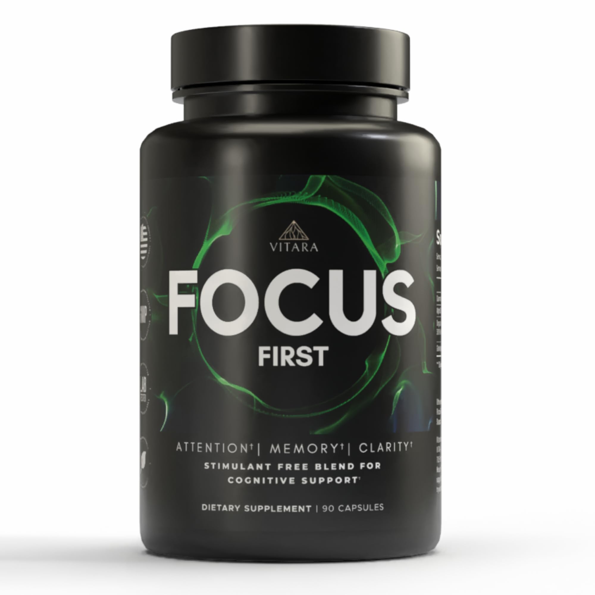 VITARA Focus First– Calm, Clear, Mental Focus Nootropic | Brain Support with Alpha GPC, Lion's Mane, GABA & Ginkgo Biloba VITARA buy australia supplements