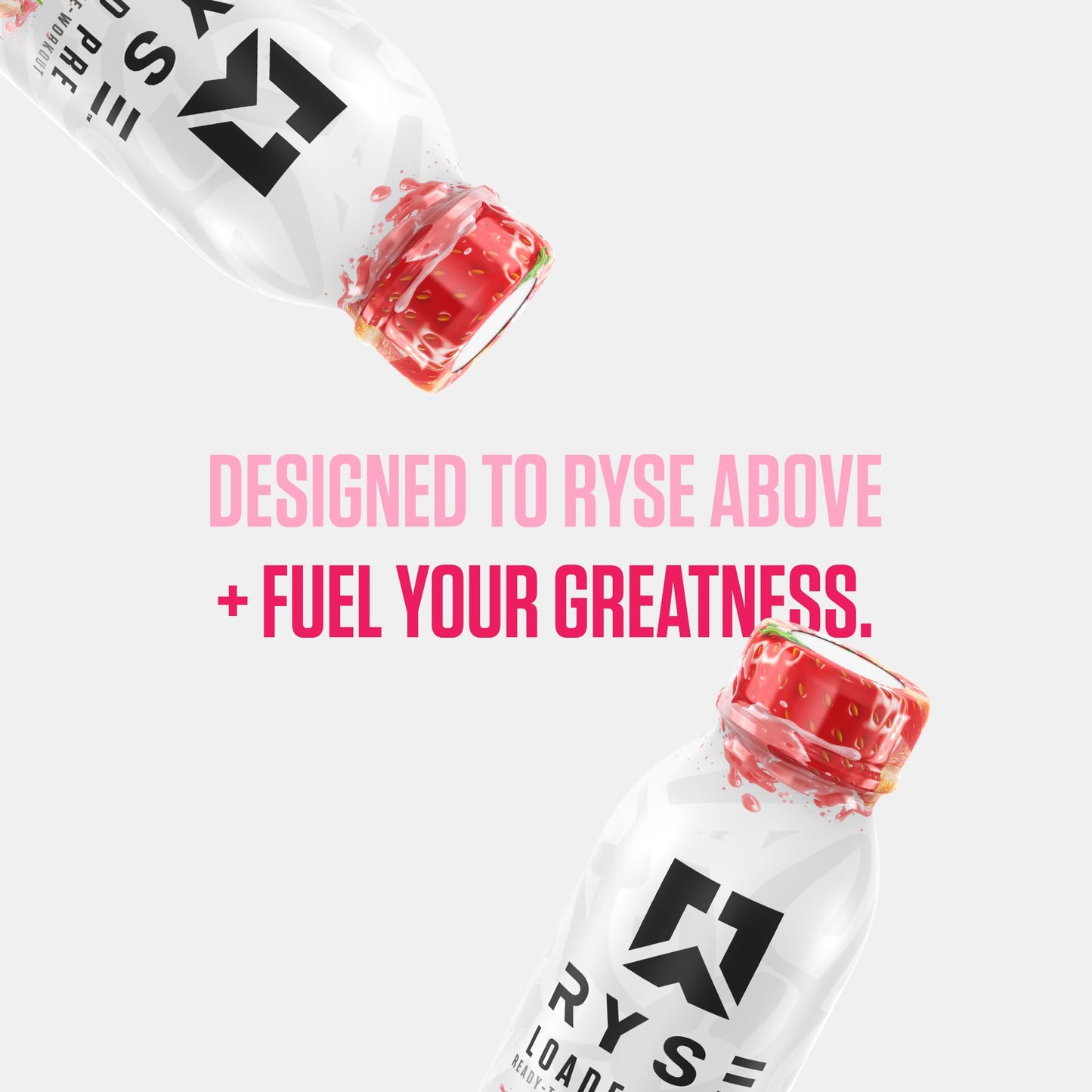 RYSE Loaded Pre Workout Drink - Ring Pop Cherry - Sugar-Free, Ready to Drink Energy Supplement with 325mg Caffeine, Citrulline & Beta Alanine for Focus & Pump - 12 fl oz Bottles (Pack of 12)