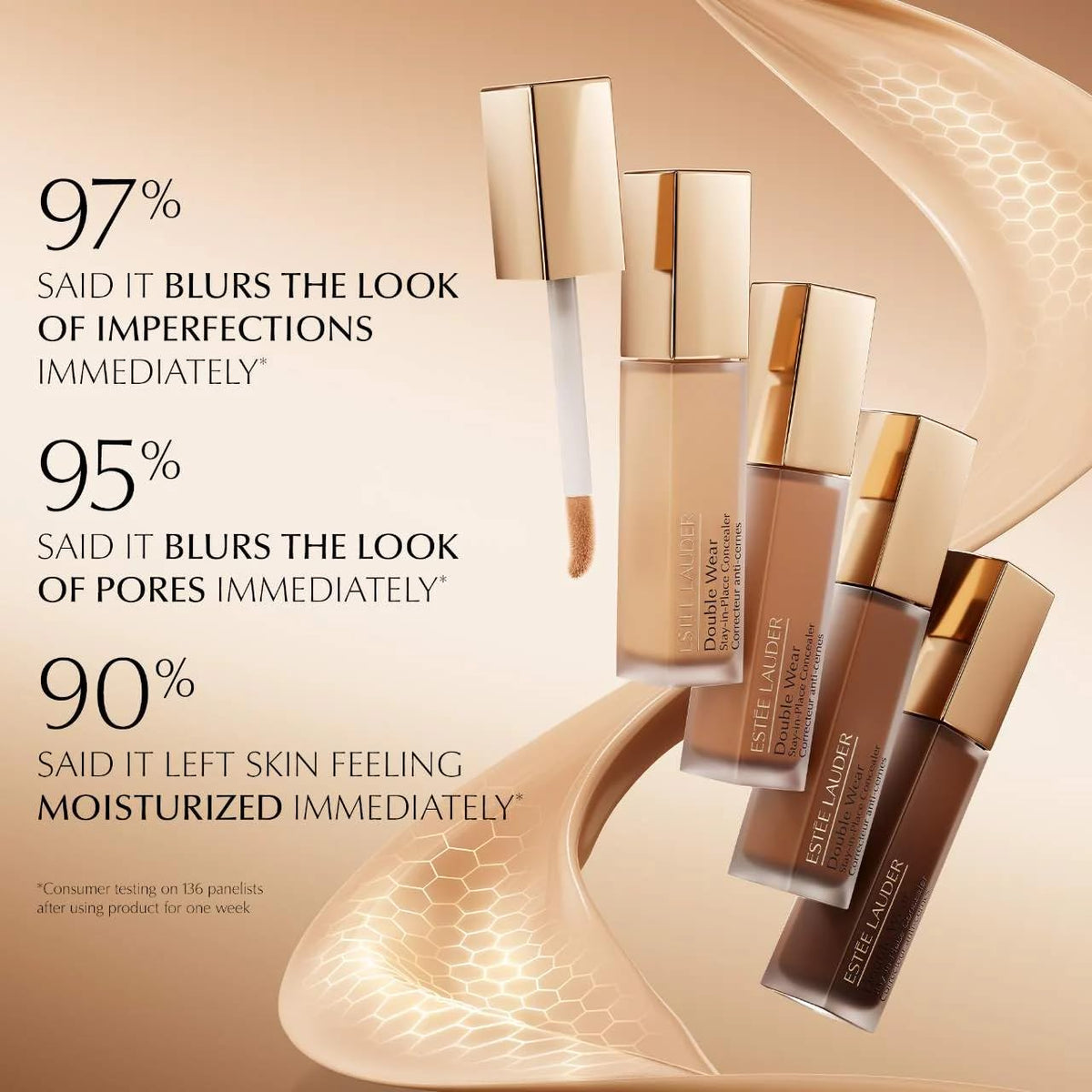 Estée Lauder Double Wear Stay-in-Place Flawless 24-Hour Concealer Makeup | Longwear | Soft Matte Finish, Medium-to-Full Coverage | Hydrating Concealer, 0.4 Fl Oz, 1W Estée Lauder