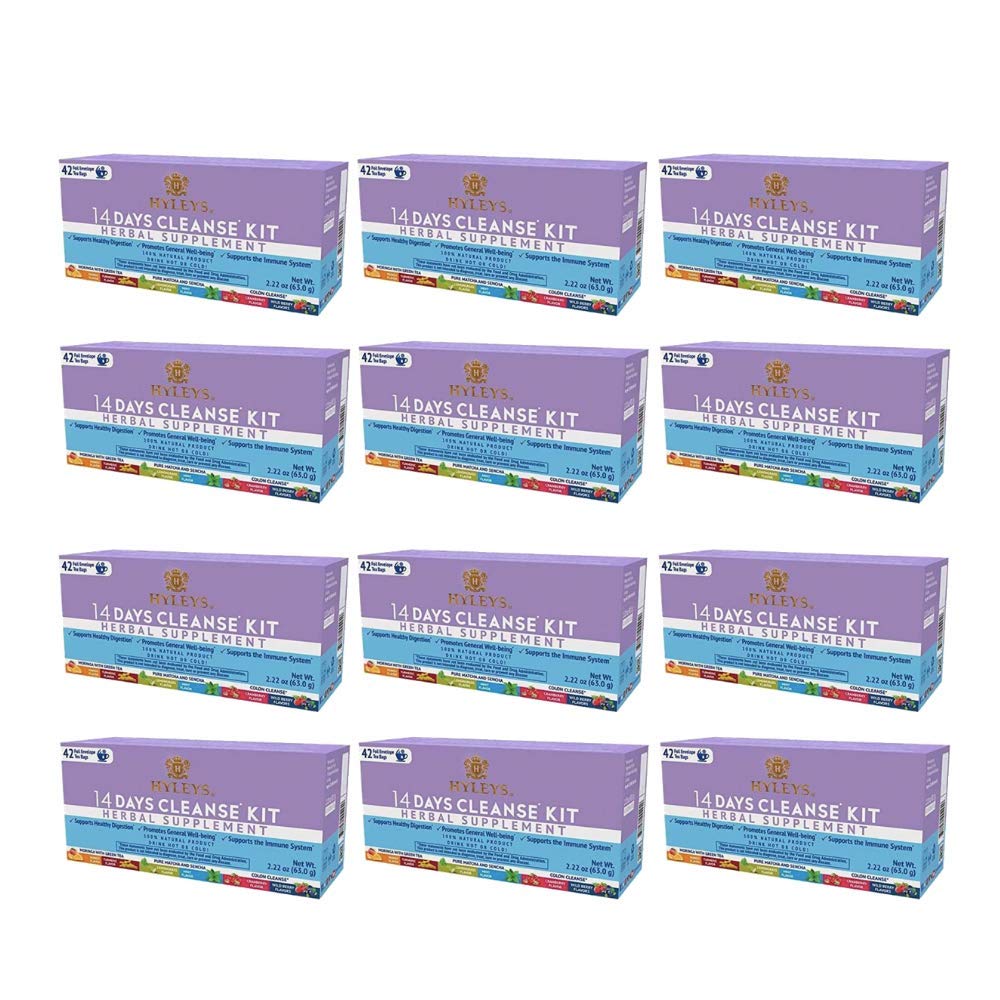 12 Pack of Hyleys Wellness 14 Days Cleanse Kit - 42 Tea Bags (100% Natural, Sugar Free HYLEYS buy australia supplements