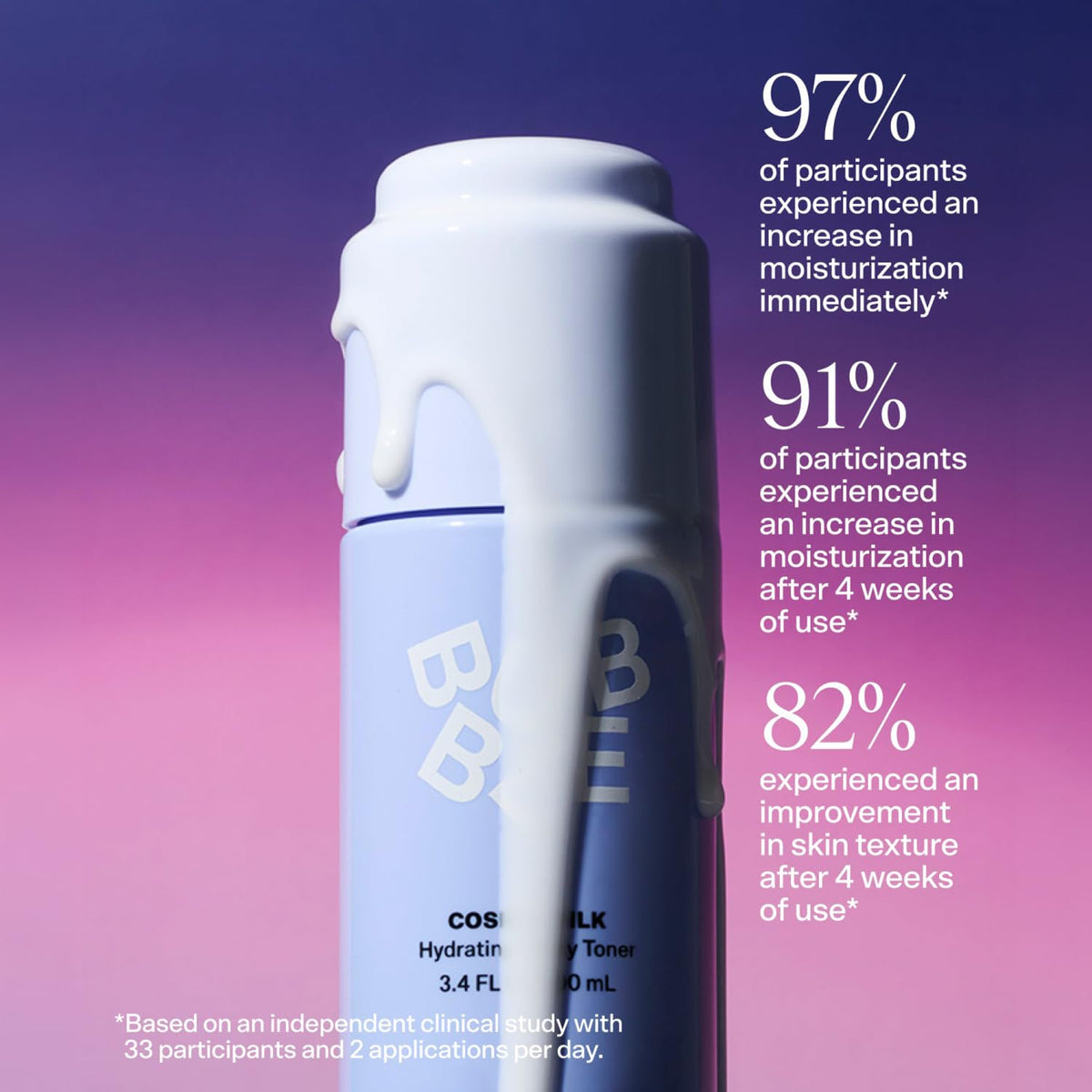 Bubble Skincare Cosmic Silk Hydrating Milky Toner for Dry Skin, 3.4 fl oz Bubble Skincare