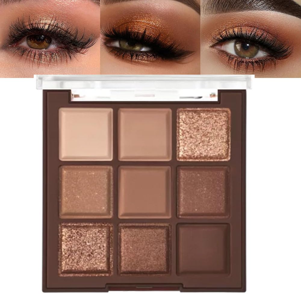 CAKAILA Brown Eyeshadow Palette-Neutral Nude Brown Smokey Eye Shadow Palette,Rose Gold Bronze Naked Cream Eyeshadow Palette Makeup,Natural Eyeshadow for Eyes Long Lasting Naturing-Looking CAKAILA