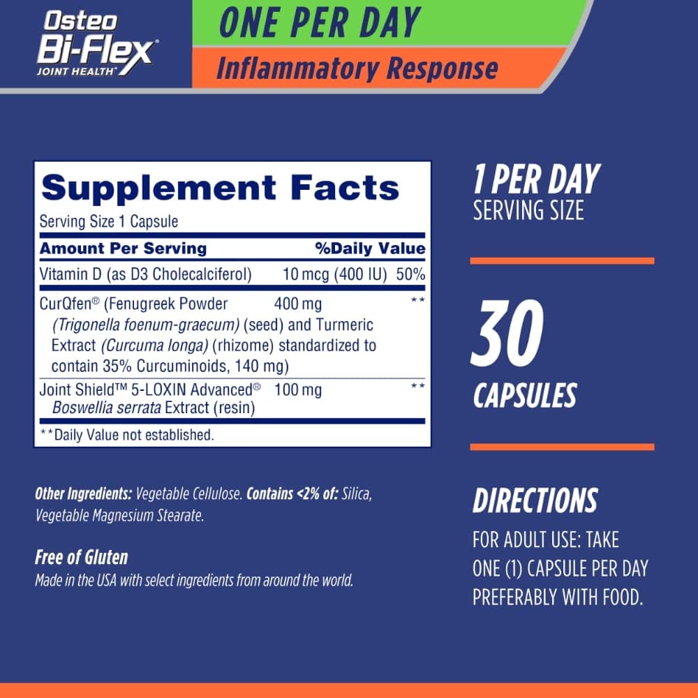 Osteo Bi-Flex One Per Day + Inflammatory Response Joint Health Supplement, Capsules, 30 Ct Osteo Bi-Flex buy australia supplements