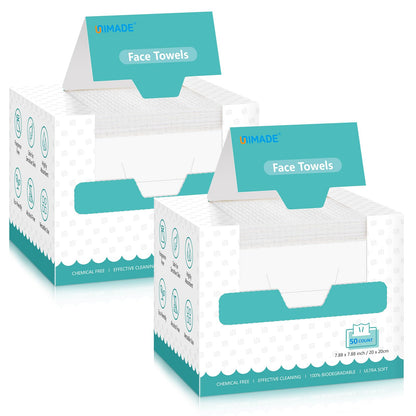 UNIMADE Face Towels, 100 Count Disposable Face Towelette UNIMADE