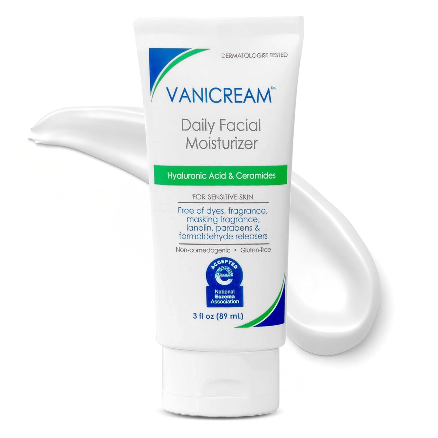 Vanicream Daily Facial Moisturizer, Face Cream with 5 Key Cermides & Hyaluronic Acid, 3 Fl Oz, Formulated Without Common Irritants for Sensitive Skin, Lightweight, Non-Greasy Hydration Gsupps Australia