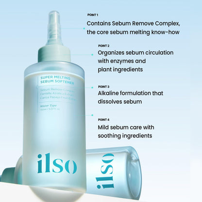 ILSO Melting Sebum Softener 5.29 fl oz, Sebaceous Filament Care ilso