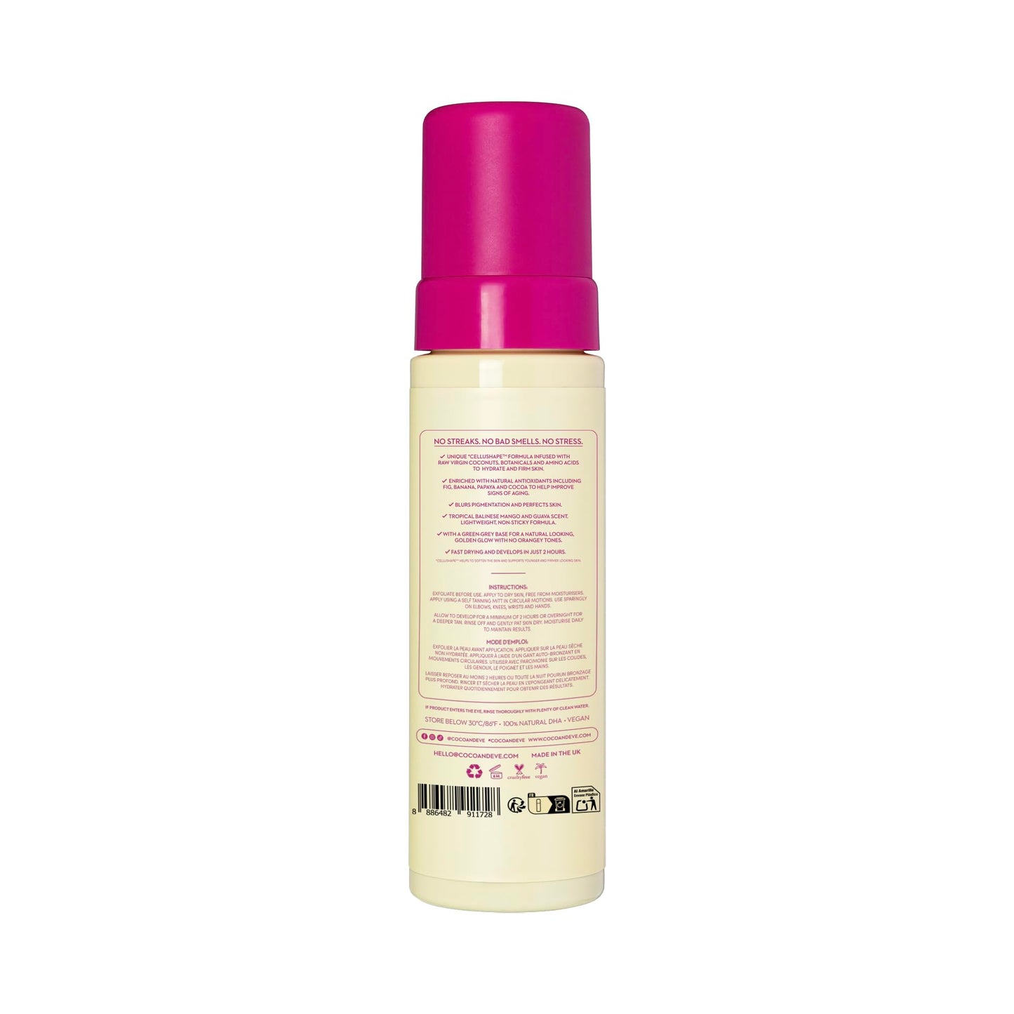 Coco & Eve Self Tanner Foam Kit - (Medium) Streak-Free Sunless Tanning Mousse, Tropically Scented Natural Looking Tan Coco & Eve