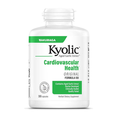 Kyolic Aged Garlic Extract Formula 100, Cardiovascular Health*, 300 Capsules. Kyolic