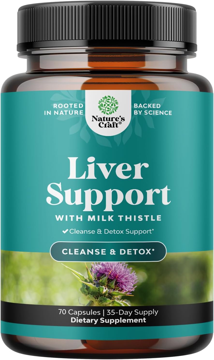 Best Liver Supplements with Milk Thistle - Artichoke - Dandelion Root Support Healthy Liver Function for Men and Women Natural Detox Cleanse Capsules Boost Immune System Relief - Natures Craft | Herbal Detox Support with Ginger, Beetroot & Artichoke - Ber Gsupps Australia