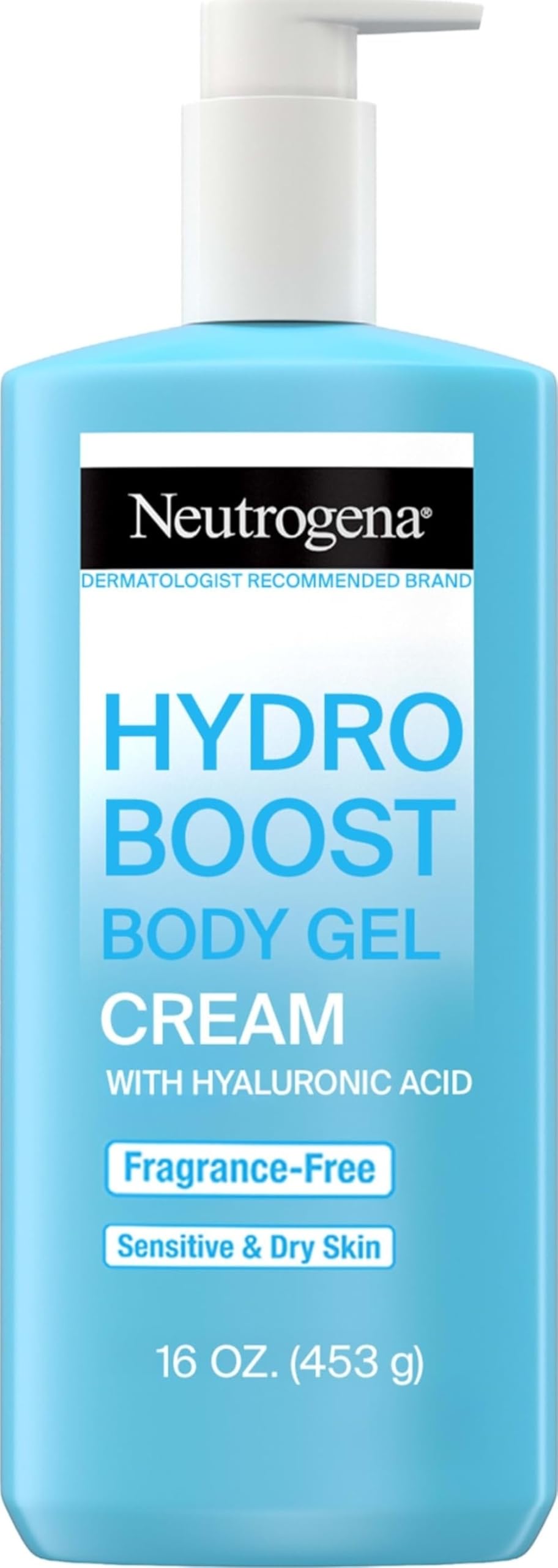 Neutrogena Hydro Boost Body Lotion Gel Cream Fragrance-Free 16 fl. oz Neutrogena