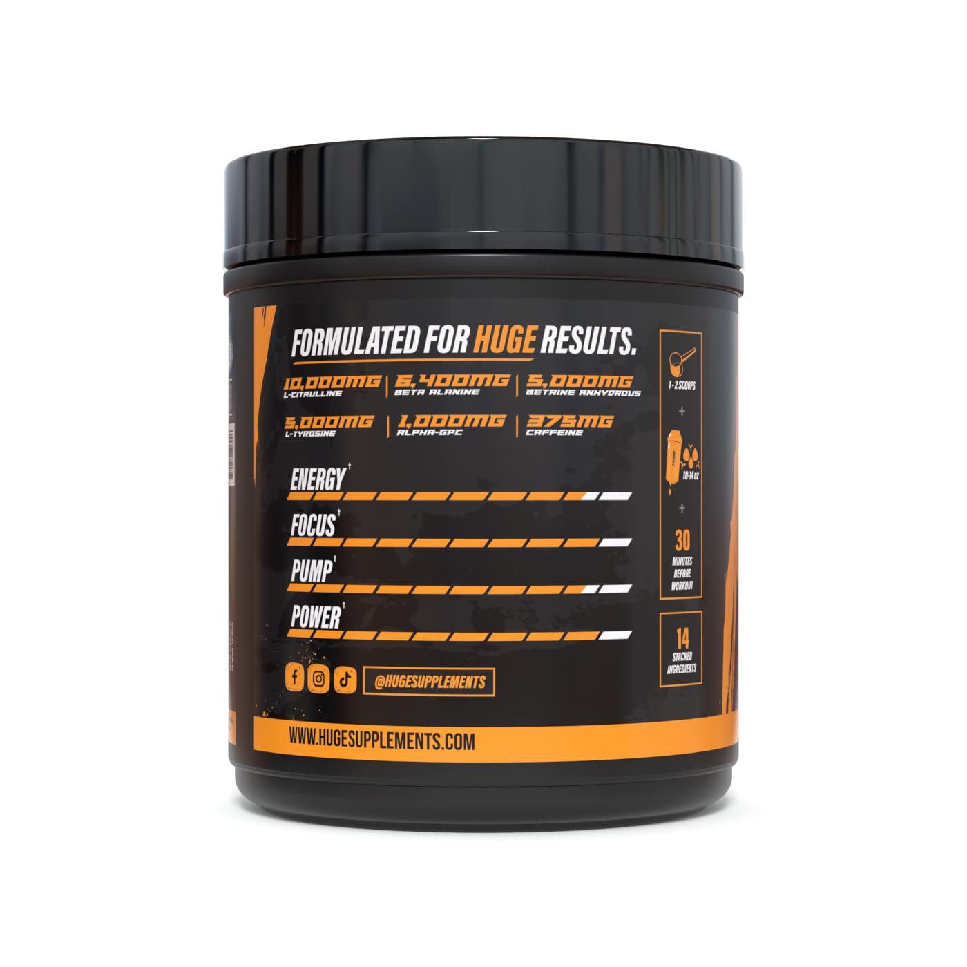 Wrecked Pre Workout Powder, Advanced Formula, Boosts Energy, Focus, Pumps & Performance, 10g L-Citrulline, 6.4g Beta Alanine, 5g Tyrosine, 1g Alpha GPC, 375mg Fast-Acting Caffeine & More (40 Servings)
