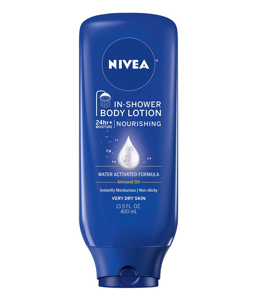NIVEA Nourishing In Shower Lotion, 24-Hour Body Moisturizer, 13.5 FL OZ NIVEA