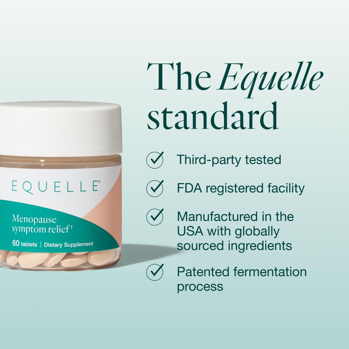 EQUELLE Multi-Symptom Perimenopause & Menopause Relief Relief from Hot Flashes, Muscle Aches & Supports More Sleep. Hormone-Free, Plant-Based S-Equol – 1 Month Supply (60 Tablets) EQUELLE buy australia supplements