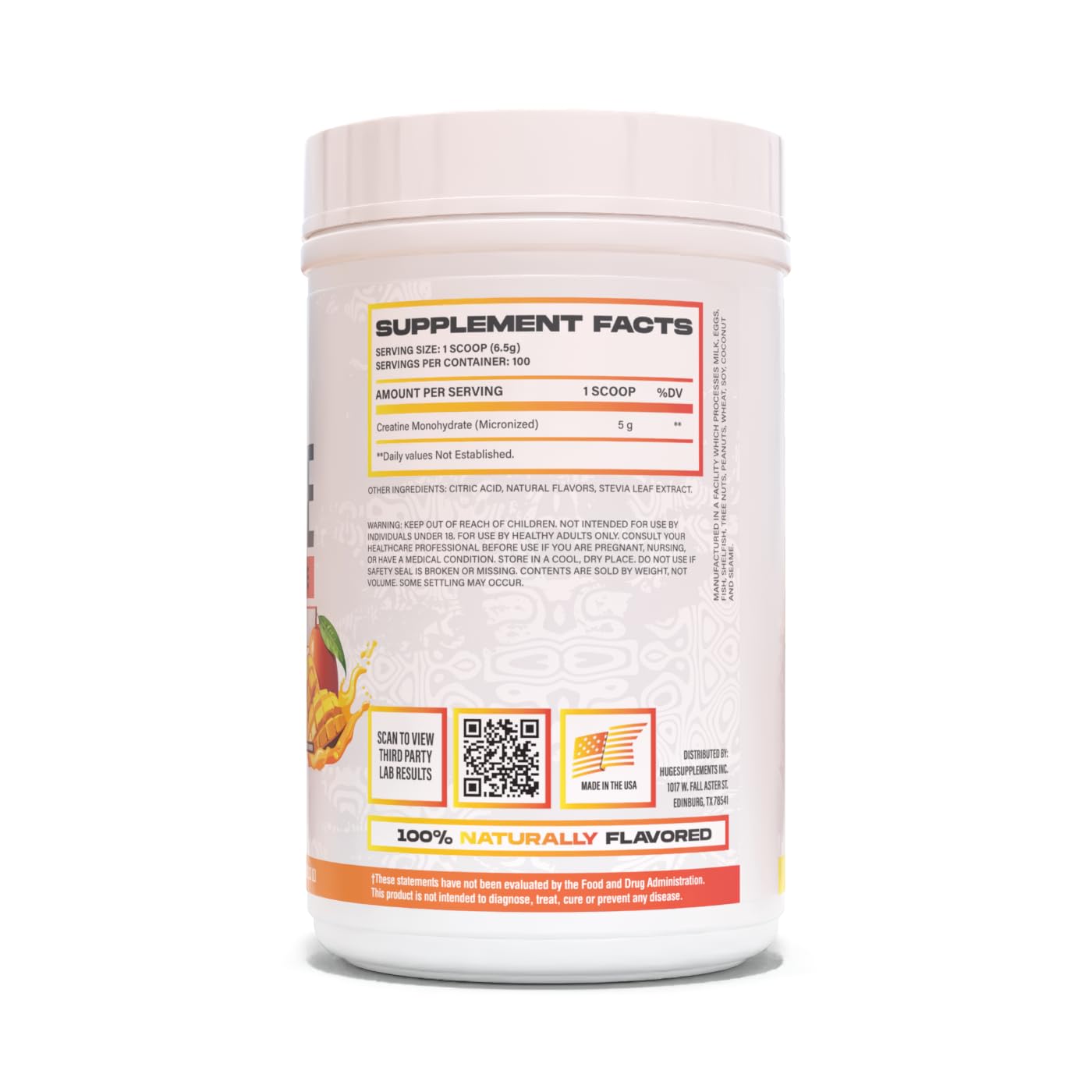 Pure Micronized Creatine Monohydrate Powder - Third Party Tested, 500 Grams, Micronized for Optimal Absorption, Clinically Dosed, No Additives, Unflavored & Easy to Mix (100 Servings)