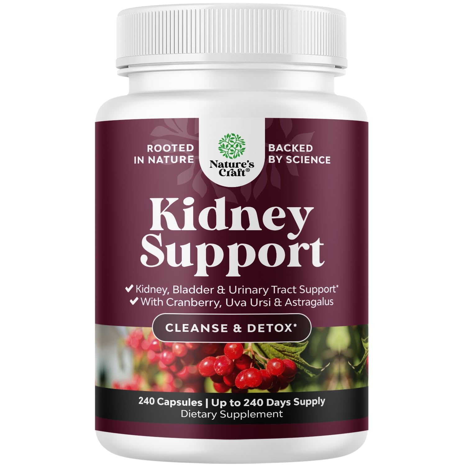 Advanced Kidney Cleanse Support - Cranberry Supplement - 60 Capsules | Kidney Support Supplement with Uva Ursi, Stinging Nettle Leaf & Astragalus - Urinary Tract Support - Vegan - 60 Servings Gsupps Australia