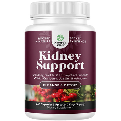 Advanced Kidney Cleanse Support - Cranberry Supplement - 60 Capsules | Kidney Support Supplement with Uva Ursi, Stinging Nettle Leaf & Astragalus - Urinary Tract Support - Vegan - 60 Servings Gsupps Australia