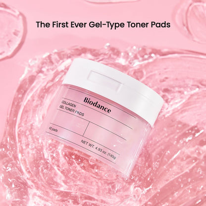 Biodance Collagen Gel Toner Pads, Pore Minimizer for Face, Improving Elasticity, Plumping Toner Pads for Sensitive Skin BIODANCE