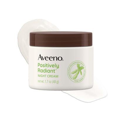 Aveeno Positively Radiant Night Cream Moisturizer, 1.7 oz Aveeno