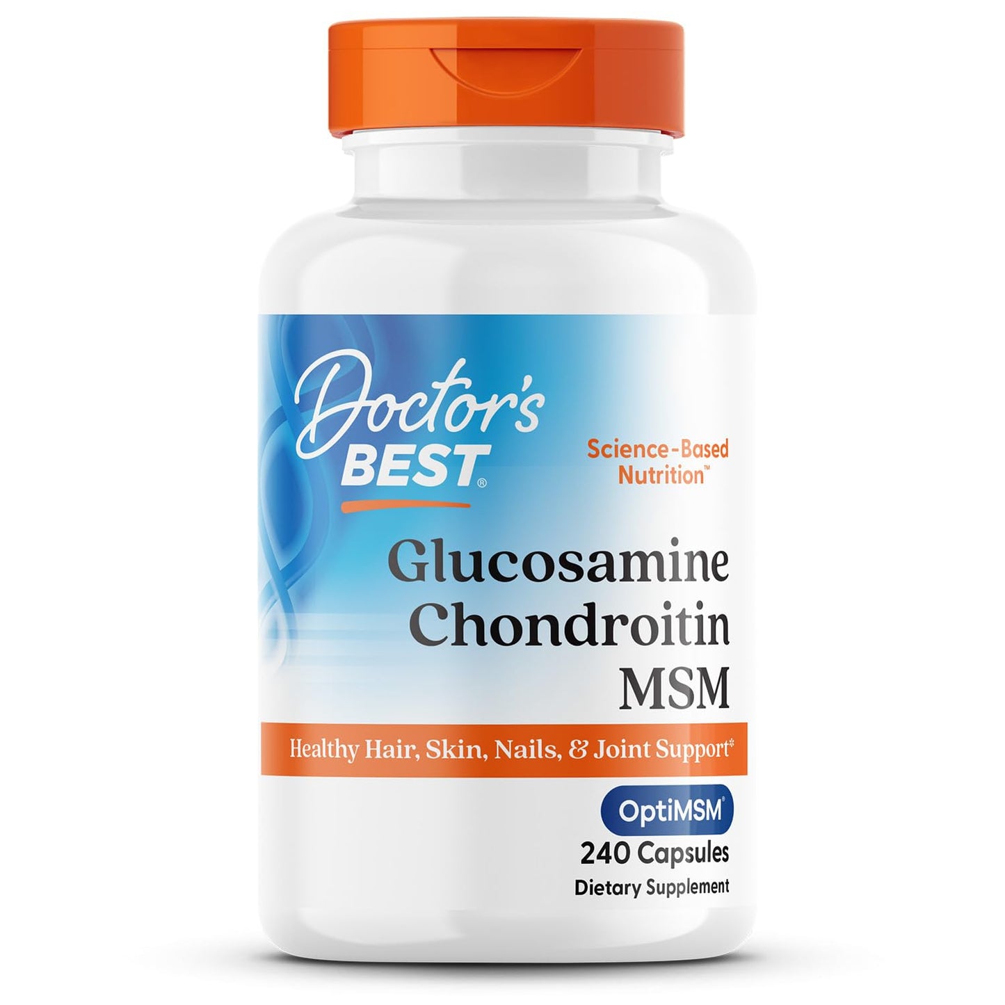Doctor's BEST Glucosamine Chondroitin MSM - Joint Health Support Supplement for Women & Men, Nutritional Support for Joint Strength, Hair, Skin, & Nails Doctor's BEST