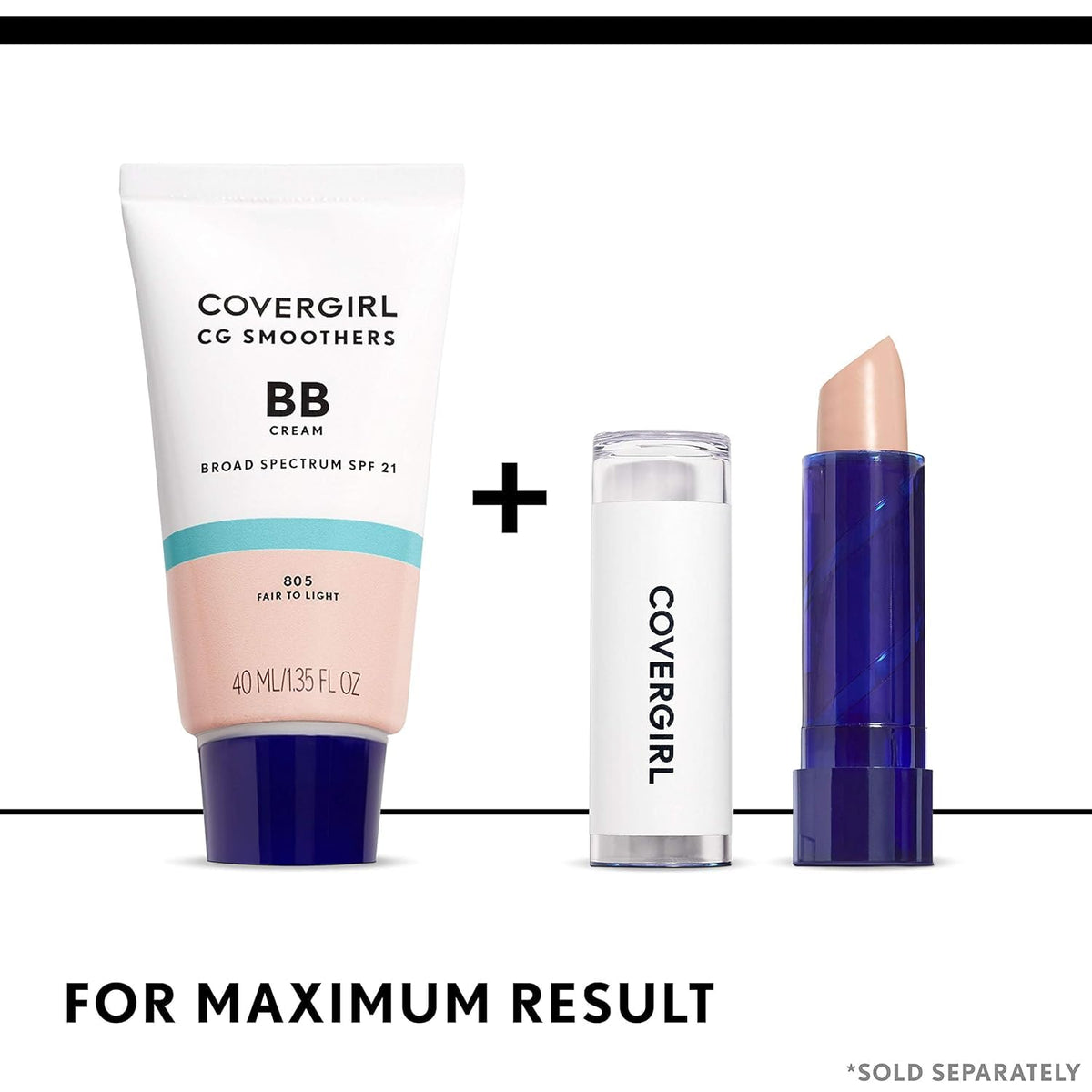 COVERGIRL Smoothers Lightweight BB Cream, 1 Tube (1.35 Ounce), Light to Medium 810 Skin Tones, Hydrating BB Cream with SPF 21 Sun Protection (Packaging May Vary) COVERGIRL