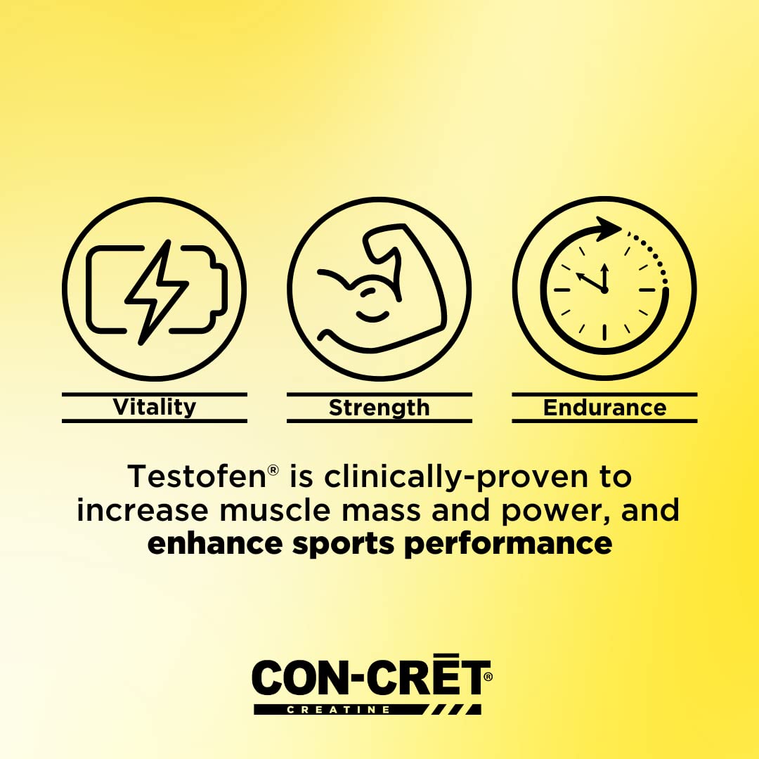 CON-CRET®+ Test, CON-CRET® Patented Creatine HCl Now with Testofen®, Boost Testosterone Levels, 60 Capsules CON-CRET buy australia supplements