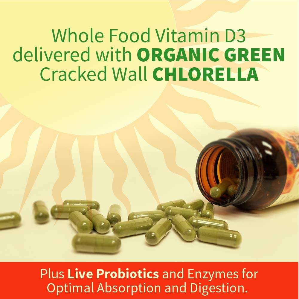 Garden of Life Vitamin D, Vitamin Code Raw D3, Vitamin D 2,000 IU, Raw Whole Food D3 Supplements with Chlorella, Fruit, Veggies & Probiotics Garden of Life