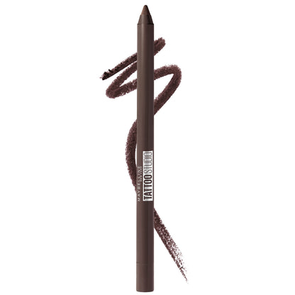 Maybelline TattooStudio Long-Lasting Sharpenable Eyeliner Pencil, Glide on Smooth Gel Pigments with 36 Hour Wear, Waterproof, Bold Brown, 1 Count MAYBELLINE