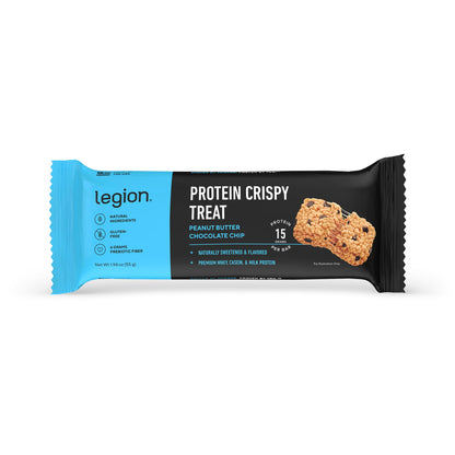 Legion Chocolate Chip Cookie Dough Protein Bar - 100% Whey Protein Bars Low Sugar High Protein with Prebiotic Fiber - Soy-Free, Gluten Free, Naturally Flavored, Low Fat, High Protein Bars (12 Count)