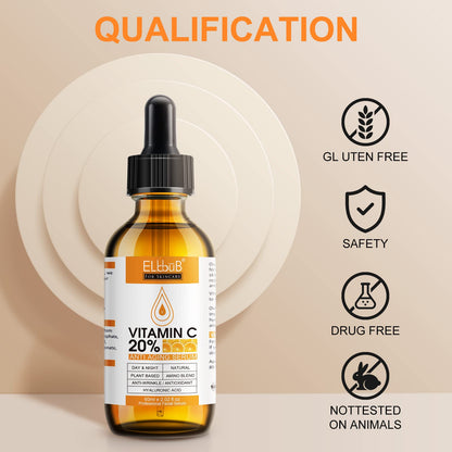 Premium 20% Vitamin C Serum For Face with Hyaluronic Acid, Retinol & Amino Acids - Boost Skin Collagen,Hydrate & Plump Skin, Anti Aging & Wrinkle Facial Serum 60ml ELBBUB