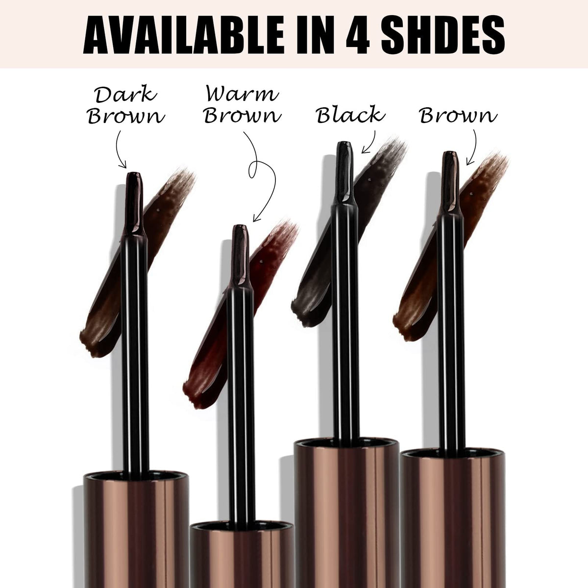 Cilrofelr Tattoo Peel Off Eyebrow Gel, Easy Tattoo Brow Peel Off Gel, Last Up to 3 Days, Waterproof, Transfer-proof, For Fuller & Defined Looking Brows, Dark Brown (2 Pack) Cilrofelr