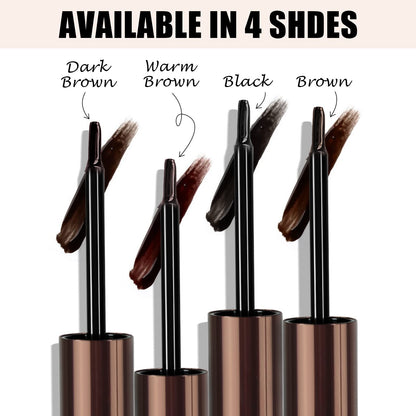 Cilrofelr Tattoo Peel Off Eyebrow Gel, Easy Tattoo Brow Peel Off Gel, Last Up to 3 Days, Waterproof, Transfer-proof, For Fuller & Defined Looking Brows, Dark Brown (2 Pack) Cilrofelr
